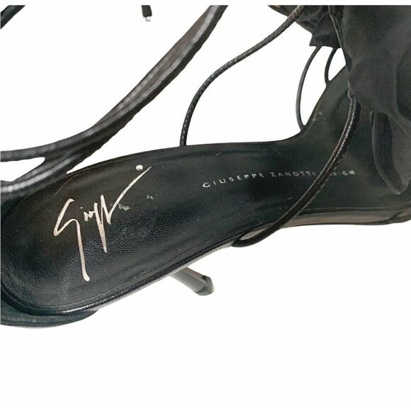 Giuseppe Zanotti Organza Floral Strappy Sandals - Picture 6 of 9